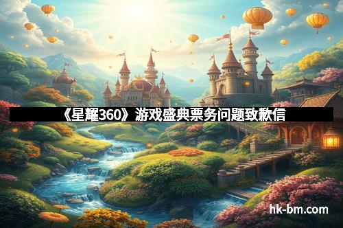 《星耀360》游戏盛典票务问题致歉信